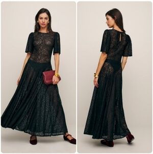 Reformation Waller Knit Lace Dress